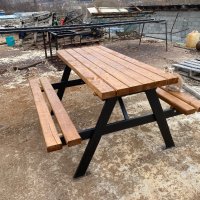 Пикник маса с пейки, снимка 3 - Градински мебели, декорация  - 43625042