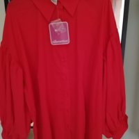 интересна червена риза, снимка 16 - Ризи - 19779087