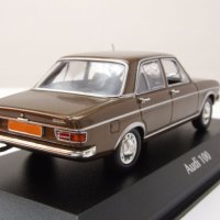 Audi 100 1969 - мащаб 1:43 на Minichamps моделът е нов в PVC дисплей-кейс, снимка 11 - Колекции - 43034908