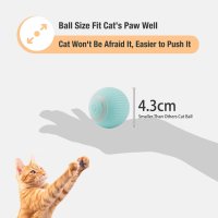 Интерактивна Играчка за котки Pet Gravity ball 360° Самовъртяща се гравитационна топка LED светлина, снимка 14 - За котки - 43008977