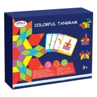 Образователна игра Tangram Дървен пъзел, снимка 1 - Образователни игри - 43375386
