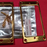 Gold метални рамки за humbuckers с gold винтчета за поставяне, снимка 1 - Китари - 43997708
