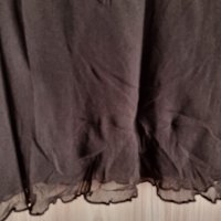 Кафява къса, прозрачна, елегантна, кафява блуза, снимка 3 - Корсети, бюстиета, топове - 39568487