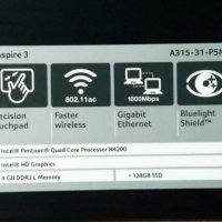 Лаптоп Acer Aspire 3 A315 A315-31-P5M0 на части, снимка 3 - Части за лаптопи - 38120899