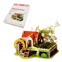 3D пъзел "Къща на дъгата" с жива градина, снимка 1 - Декорация за дома - 38508923
