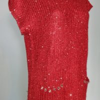 Туника тип пуловер от копринена прежда "Cellebes" / голям размер , снимка 1 - Блузи с дълъг ръкав и пуловери - 26348636