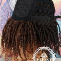 Чаровен Екзотичен Модел Средна Дължина Перука с Расти в Цвят Омбре  КОД 8320, снимка 8 - Аксесоари за коса - 32433553