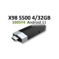 X98 S500 TV Stick - 4GB/32GB, Android 11, Wi-Fi+BT, AV1, 4K, TV Box, ТВ Бокс, снимка 1 - Плейъри, домашно кино, прожектори - 39984324