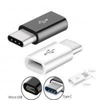 Micro Usb към USB type C (USB-C) адаптер (преходник), снимка 1 - Селфи стикове, аксесоари - 37535022