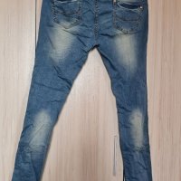 Nove&nove fashion jeans, летни дънки с кръпки# размер L , снимка 4 - Дънки - 36762251