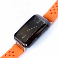 Оранжева силиконова каишка за часовник Huawei Fit, снимка 2 - Селфи стикове, аксесоари - 32874151