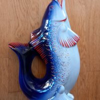 Порцеланова бутилка риба, снимка 1 - Декорация за дома - 35554416