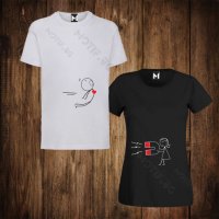 Тениски за двойки - Свети Валентин - мъжка тениска + дамска тениска , снимка 1 - Тениски - 27767656