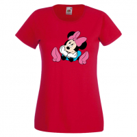 Дамска тениска Minnie Mouse 5 Подарък,Изненада,Рожден ден,, снимка 8 - Тениски - 36530772
