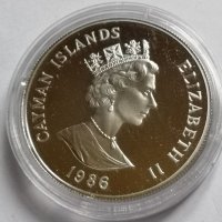 CAYMAN ISLANDS 5 DOLLARS PROOF SILVER , снимка 2 - Нумизматика и бонистика - 26552794