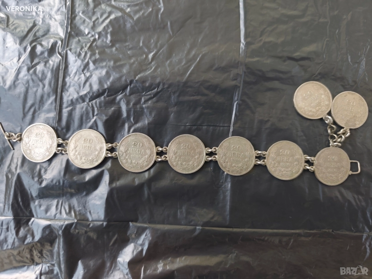 Стара гривна от сребърни Царски монети, снимка 1