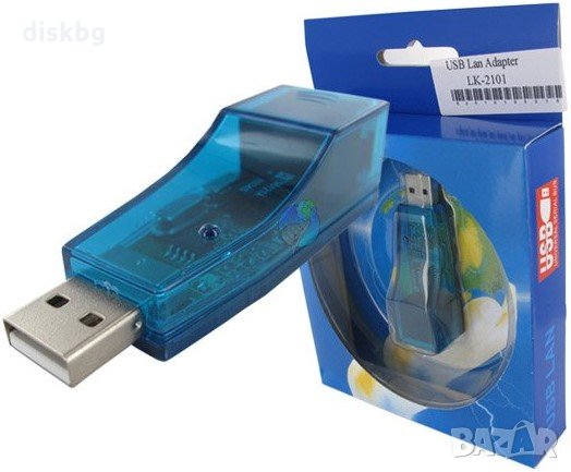 Нова USB LAN карта от RJ45 F към USB M - интернет адаптер 10/100Mbps, снимка 1