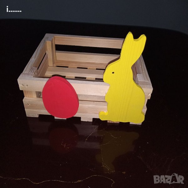 Великденска кашпа със зайче и яйце, снимка 1