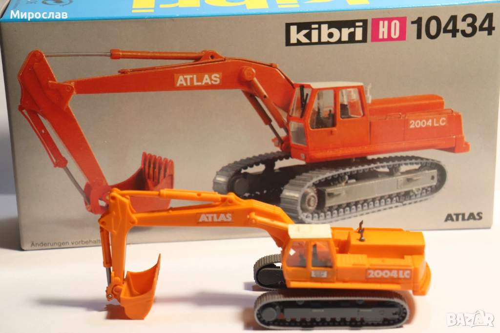 KIBRI H0 1/87 ATLAS БАГЕР КРАН МОДЕЛ ИГРАЧКА КОЛИЧКА, снимка 1