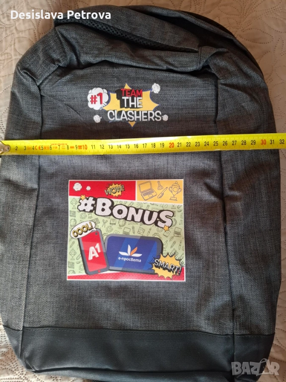 ЧИСРО НОВО!!! Раница Слави the Clashers за лаптоп,бутилка,Bluetooth колонка и А, снимка 1