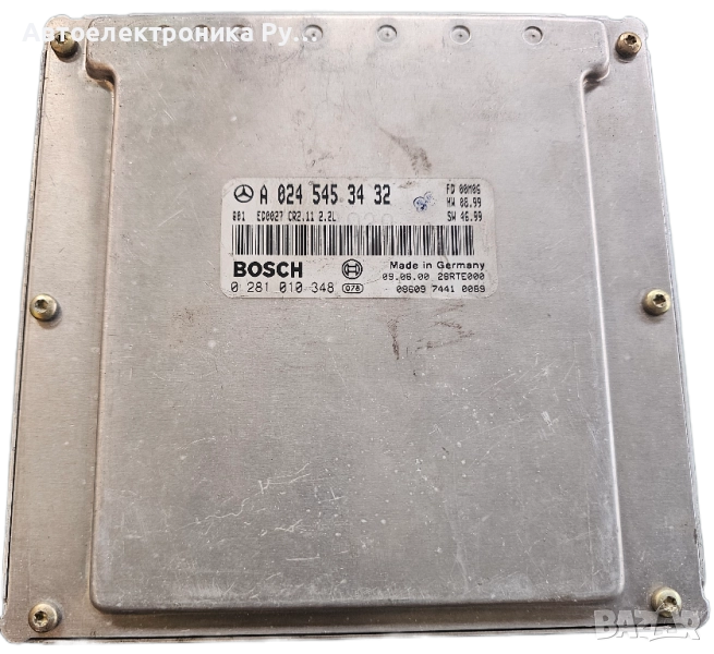 Компютър BOSCH EDC15C6-4.11 0281010348 MERCEDES W203 C220 II 2.2 CDI 143HP, A0245453432, 1037351266, снимка 1