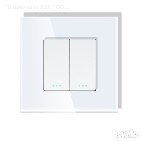 Двоен механичен девиаторен ключ, комплект с кристална рамка "LUX-ON" - БЯЛ, СИВ, ЧЕРЕН, ЗЛАТИСТ, снимка 1