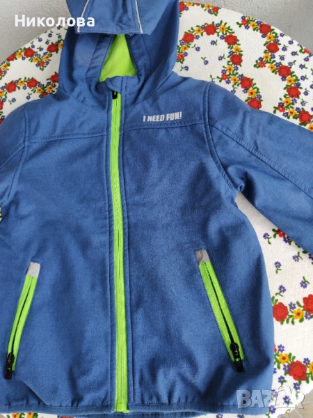 Детско яке със цип и мека подплата., снимка 1