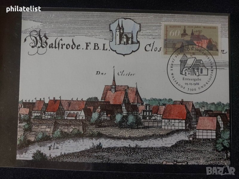 Немска Поща - 1986 год. - Карта Максимум, снимка 1