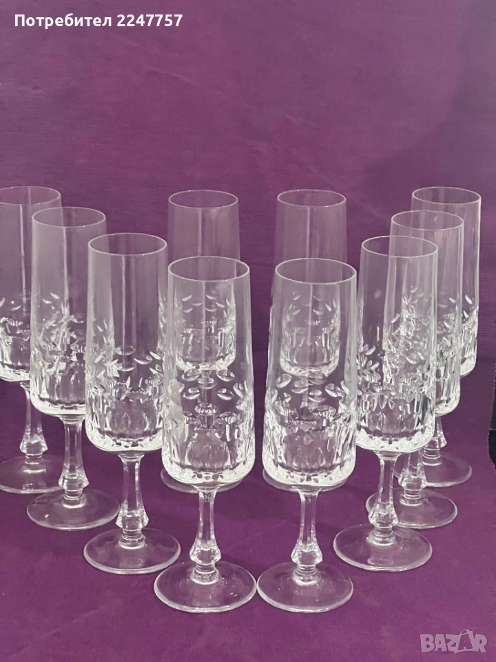 10 бр кристални чаши Diamonte Germany, снимка 1