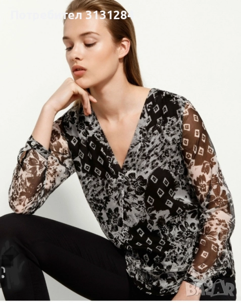 Massimo Dutti дамска блуза коприна р.S Италия, снимка 1