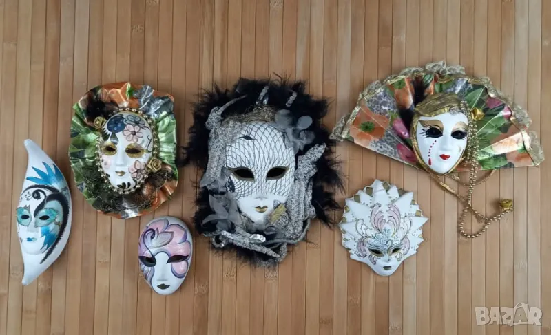 6 бр. венециански маски, снимка 1