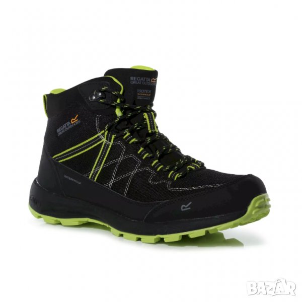 Обувки с мембрана Regatta Samaris Lite Mid Black Lime Punch, RMF700-689, снимка 1