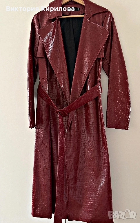 Coat кожено манто, снимка 1