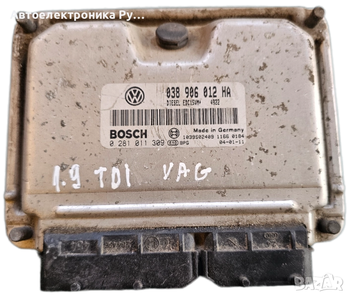 компютър SKODA OCTAVIA 1.9 TDI ALH, 038906012HA, BOSCH, 0 281 011 309,ДИЗЕЛ EDC15VM+ 4922, снимка 1