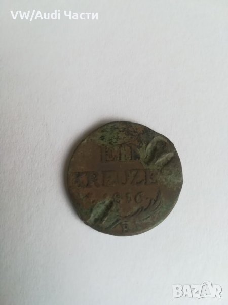 Стара монета Австрия кройцер 1816г. EIN KREUZER , снимка 1