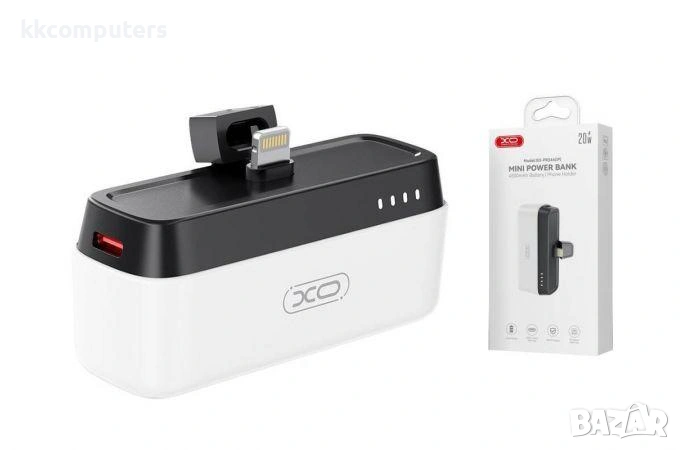 Mini Power Bank XO-PR244 / Type-C 18W / 5000mAh / Бял / Баркод : 456603, снимка 1