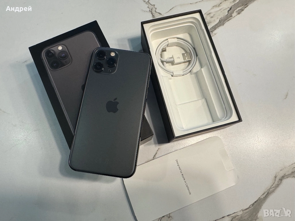 iPhone 11 Pro 256GB 100% Батерия 7 кейса Пълен комплект, снимка 1