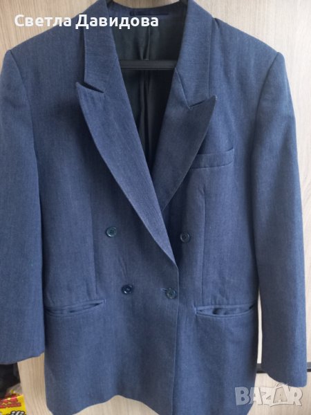 Дамско сако синьо, снимка 1