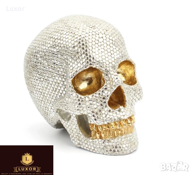 Диамантено Златист Череп, снимка 1