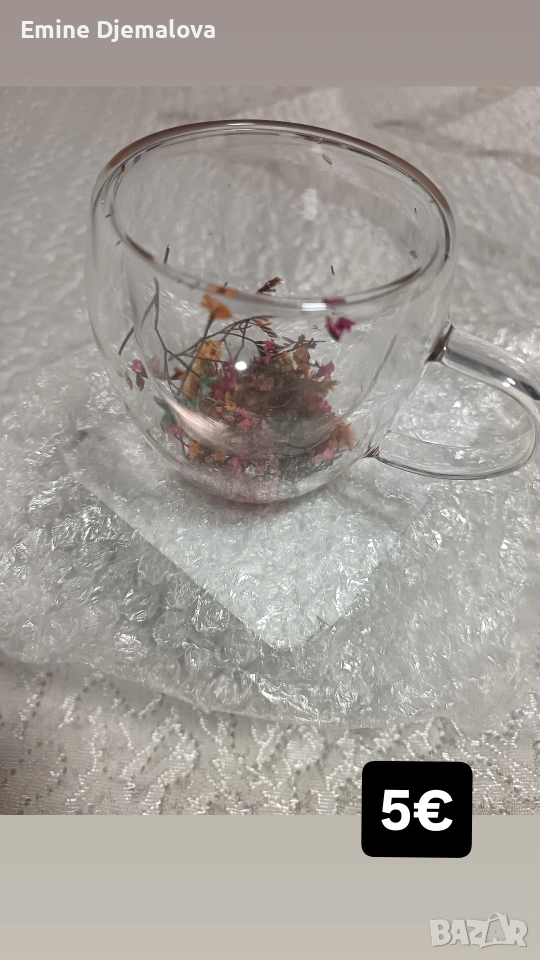 чаша с сухи цветя , снимка 1