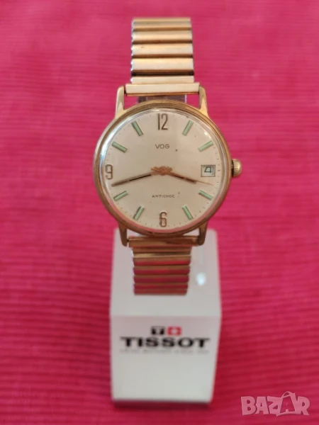 Стар механичен часовник VOG, автомат, Швейцария. , снимка 1