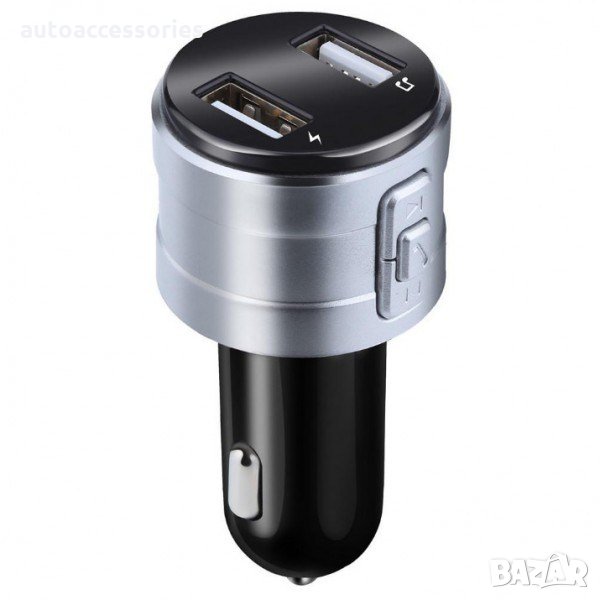 3000050826 FM Трансмитер X20 Amio Bluetooth FMi предавател с LCD екран 2 USB Автомобилен MP3 плейър, снимка 1