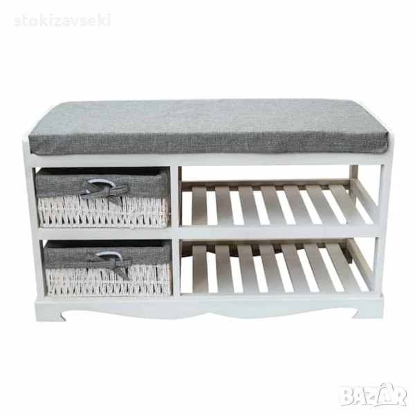 Шкаф – пейка за обувки в бял цвят, 80*34*45см, снимка 1