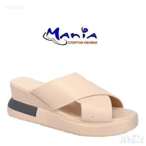 Дамски чехли в бежово, снимка 1