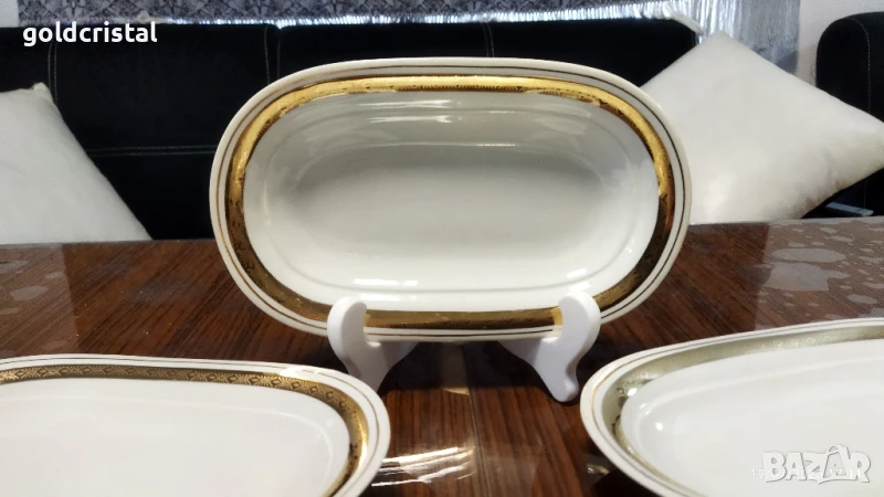стар български порцелан чинии елипси, снимка 1