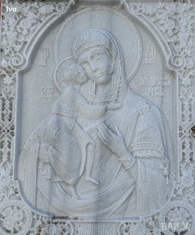 Икона от Мрамор на Дева Мария, снимка 1