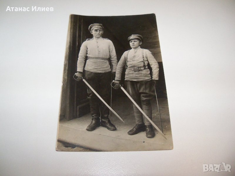 Стара снимка-картичка военни от 1922г., снимка 1