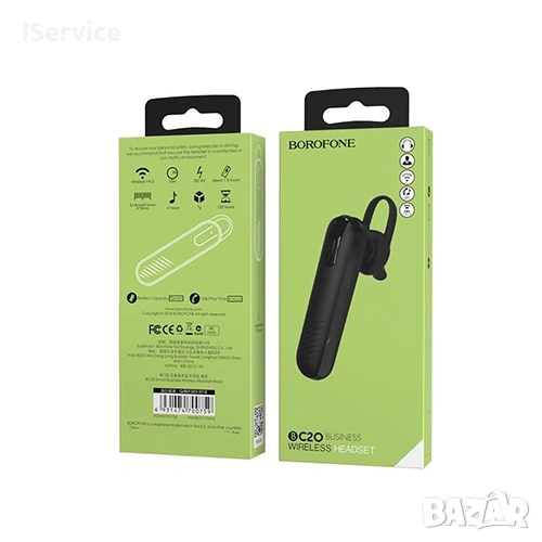BOROFONE BC20 Bluetooth слушалка за говоране Smart business wireless headset - Черна, снимка 1