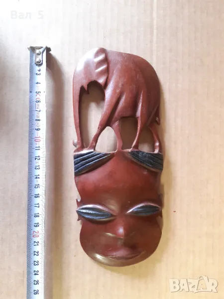 Стара африканска маска - ръчно изработена, снимка 1