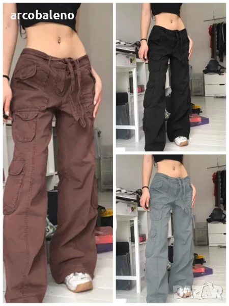 Дамски ежедневни винтидж свободни прави дънкови панталони, 3цвята, снимка 1